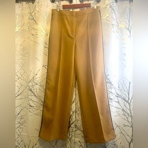 Zara Tan Wide Leg Pants with Smooth Finish